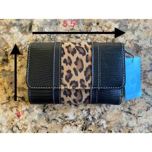 Nine West Leopard/Leather Women's Wallet